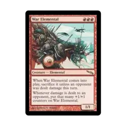 WOTC MtG Mirrodin War Elemental (R) EX - Image 1