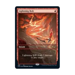 WOTC MtG Magic the Gathering Lightning Bolt (085) (P) (Foil) EX - Image 1