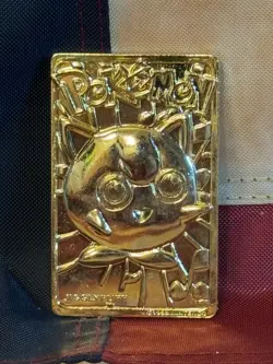 Pokemon 23k Gold Plated Jiggly Puff Trading Card Burger King 1999 Limited !! - Image 1