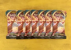 7x Pokemon TCG Sword & Shield Darkness Ablaze Booster Pack (Charizard Art Only) 820650807138 - Image 1