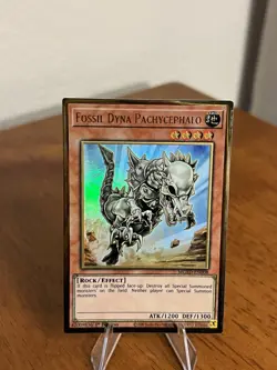 Fossil Dyna Pachycephalo - MGED-EN008 - Premium Gold Rare - Yugioh - Image 1