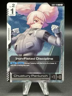 Iron-Fisted Discipline (GD01-119) (NM) - Gundam Card Game - Newtype Rising (ENG) - Image 1