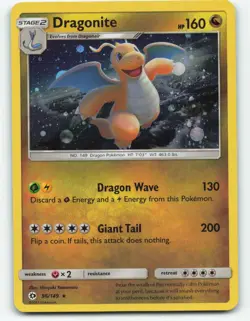 Dragonite 96/149 Sun & Moon 2017 COSMOS HOLO RARE Pokemon TCG Card - NM - Image 1