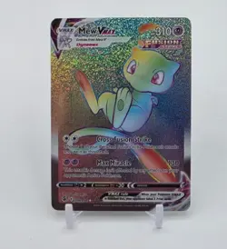 Custom SPARKLING HOLO Mew VMAX Card Mew Pokemon Card READ DESCRIPTION BELOW - Image 1