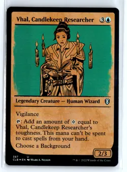 FOIL Vhal, Candlekeep Researcher 387 Baldur's Gate - MTG Magic the Gatherin - Image 1