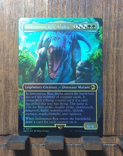 MTG Indominus Rex, Alpha 💕 (FOIL Borderless) #14 Jurassic World Collection NM - Image 2