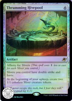 MTG Thrumming Hivepool (247) | NM Foil | Edge of Eternities (EOE) IN HAND - Image 1