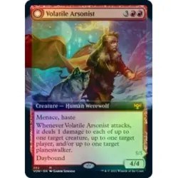 FOIL VOLATILE ARSONIST (EXTENDED ART) Innistrad: Crimson Vow VOW Magic MTG CARD - Image 1