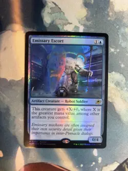 X1 MTG Emissary Escort, NM-Mint, English Edge of Eternities EOE Promo 0399 Foil - Image 1