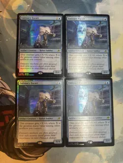 4x MTG Emissary Escort, NM-Mint, English Edge of Eternities EOE Promo 0399 Foil - Image 1