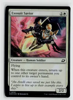 MTG Edge Of Eternities Exosuit Savior Foil x1 NM - Image 1