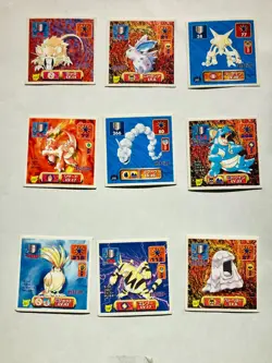 Pokemon Sticker Lot9 AMADA 223 235 065 208 095 234 221 328 291 From 1996-7 JAPAN - Image 1