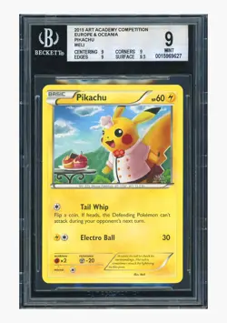 PTCG Pokemon BGS9 Pikachu Promo 2015 Art Academy Competition Meli English - Image 1
