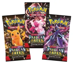Pokemon Paldean Fates Tech Sticker - Shiny Fidough + 3 Packs Sealed - Image 3