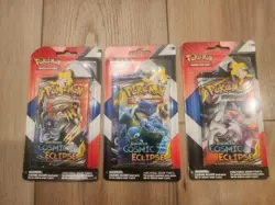 Lot Of 3 Pokemon TCG: Cosmic Eclipse & Chilling Reign 2 Pack Blisters w/pin NFS - Image 1