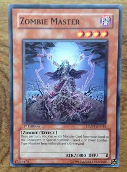 YuGiOh SDZW-EN016 Zombie Master 1st Edition .Free Postage - Image 1