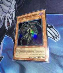 Evil Hero Infernal Prodigy NM Super Rare Unlimited DP06-EN008 Yugioh! - Image 2
