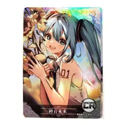 Goddess Story Rainbow Edition NSWY Waifu Card CR 001 - Hatsune Miku MISCUT - Image 1