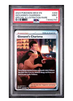 Giovanni's Charisma 204/165 PSA 9 Pokemon Card from Pokemon Scarlet & Violet 151 - Image 1