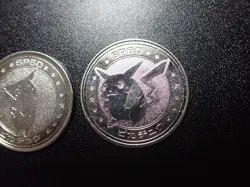 Pokemon Card Meiji Promo Battle Coin Silver Shining Pikachu 2 SET #5430 PLAY - Image 3
