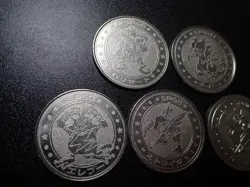 Pokemon Card Meiji Promo Battle Coin x5 Scyther Magmar Farfetch'd etc #5457 - Image 2