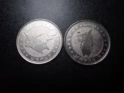 Pokemon Card Meiji Promo Battle Coin Silver Shining Pikachu 2 SET #5433 PLAY - Image 1