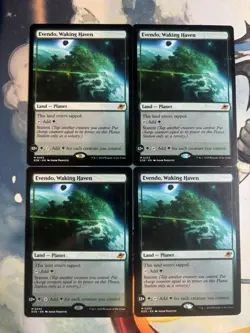 X4 MTG Evendo, Waking Haven 0253 Mythic Land Edge of Eternities EOE - Image 1