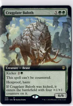 Cragplate Baloth NM/M* EXTENDED Zendikar Rising ENGLISH 359 mtg -UnltdCards - Image 1
