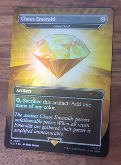 MTG FOIL Yellow Chaos Emerald Sonic Secret Lair NM - MINT Magic Gathering Card - Image 1