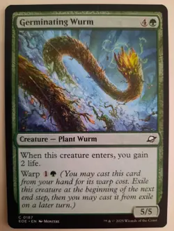 Germinating Wurm #0187 Edge of Eternities MTG Magic NM X 4 copies - Image 2