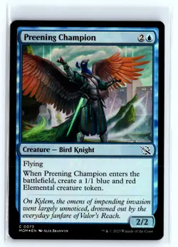 FOIL Preening Champion March of the Machine - MTG Magic the Gathering Card - Image 1