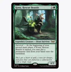 Kona, Rescue Beastie - Duskmourn (DSK) - MTG Rare #187 | Regular Card - Image 1