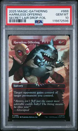 2025 MTG SECRET LAIR DROP FOIL #868 HARMLESS OFFERING PSA 10 - Image 1