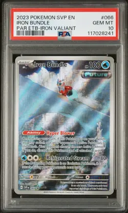 2023 POKEMON SVP EN-SV BLACK STAR PROMO #066 IRON BUNDLE PAR ETB-IRON VALIANT - Image 1