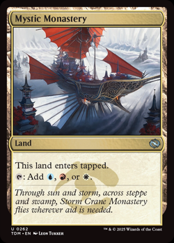 1x Mystic Monastery MTG Tarkir: Dragonstorm NM Magic Regular - Image 1