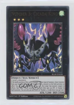 Number 3: Cicada King 1st Ed. YuGiOh Battles of Legends: Armageddon 00jz - Image 1