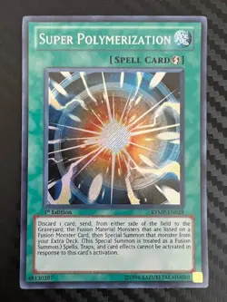 Yugioh Super Polymerization RYMP-EN029 Secret Rare 1st Ed LP/MP - Image 1
