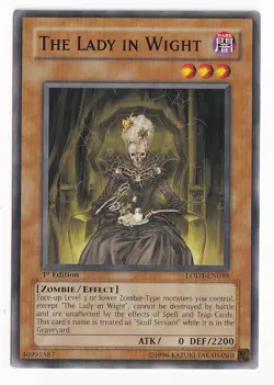 YUGIOH TCG THE LADY IN WIGHT LODT-EN038 COMMON 1ST EDITION NM - Image 1