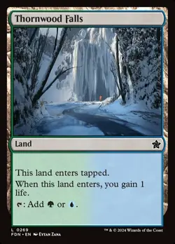 1x Thornwood Falls - Foil MTG Foundations NM Magic Foil - Image 1