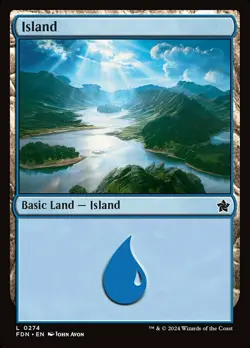 1x Island (274) - Basic Land MTG Foundations NM Magic Regular - Image 1