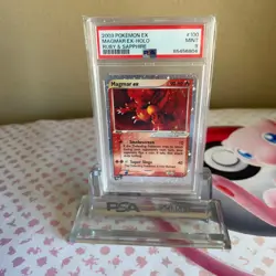 Pokemon Magmar ex Ruby & Sapphire 100/109 Holo Card PSA 9 MINT - Image 1