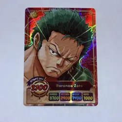 Roronoa Zoro - One Piece Trading Card Game Holo Foil Cool Eyes Art Tc8 - Image 1