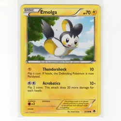 Pokemon TCG Emolga 32/98 BW Emerging Powers Regular Common Card EN-LP 2011 - Image 1