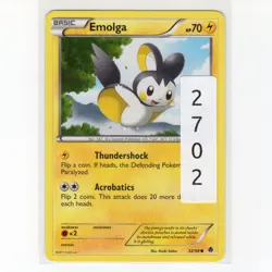 Pokemon TCG Emolga 32/98 BW Emerging Powers Regular Common Card EN-LP 2011 - Image 3