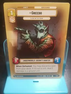 Star Wars Unlimited SOR Weekly Play Greedo NON-Foil Card - Image 1