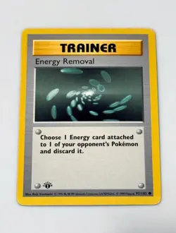 1st Edition Energy Removal Pokemon TCG Trainer Card 1999 WOTC Base Set 92/102 - Image 1