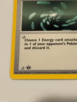 1st Edition Energy Removal Pokemon TCG Trainer Card 1999 WOTC Base Set 92/102 - Image 3