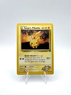 Pokemon Card - Lt. Surge's Pikachu Gym Challenge 84/132 Common LP - Image 1