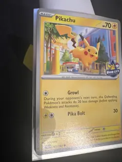 Pokemon Pikachu Rain City Showcase Card Limited Edition 1/20,000 - RARE!! - Image 3