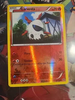LARVESTA - 12/101 - Plasma Blast - Reverse Holo - Pokemon Card - MP - Image 3